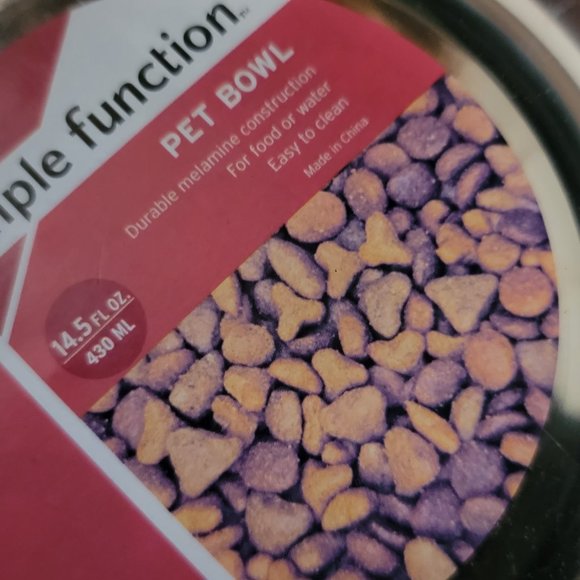 Pet Bowl Set Blue Stainless Dishwasher Safe Dog or Cat size med 14.5 fl oz. - Picture 3 of 5